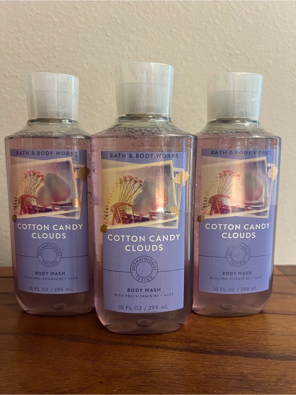 Bath & Body Works Cotton Candy Clouds Body Wash, Set of 3, New